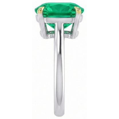 Natural Real ( Not Lab Grown ) Solitaire Green Emerald GIA Women’s Ring