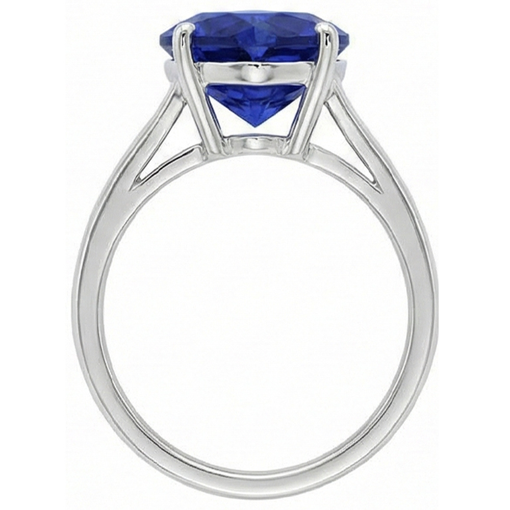 Natural Real ( Not Lab Grown )  Solitaire Heart Cut Ring Sri Lankan Sapphire Split Shank 2.50 Carats