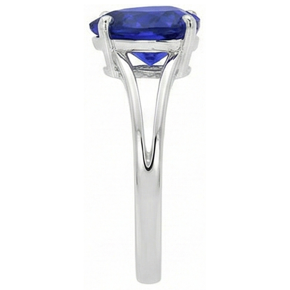 Natural Real ( Not Lab Grown )  Solitaire Heart Cut Ring Sri Lankan Sapphire Split Shank 2.50 Carats