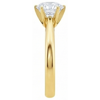 Solitaire Natural Earth Mined Diamond Engagement Ring Yellow Gold 1.51 Ct.