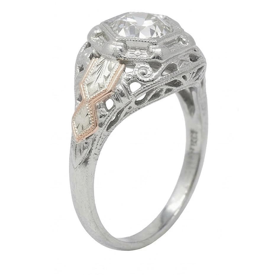 natural round diamond 2ct watch side angle