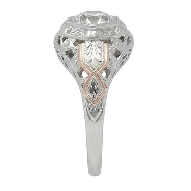 natural round diamond 2ct watch top view