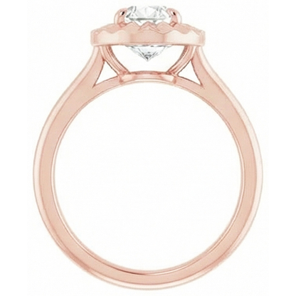 Solitaire Old Cut Pear Natural Earth Mined Diamond Ring 14K Rose Gold 2.15 Carats