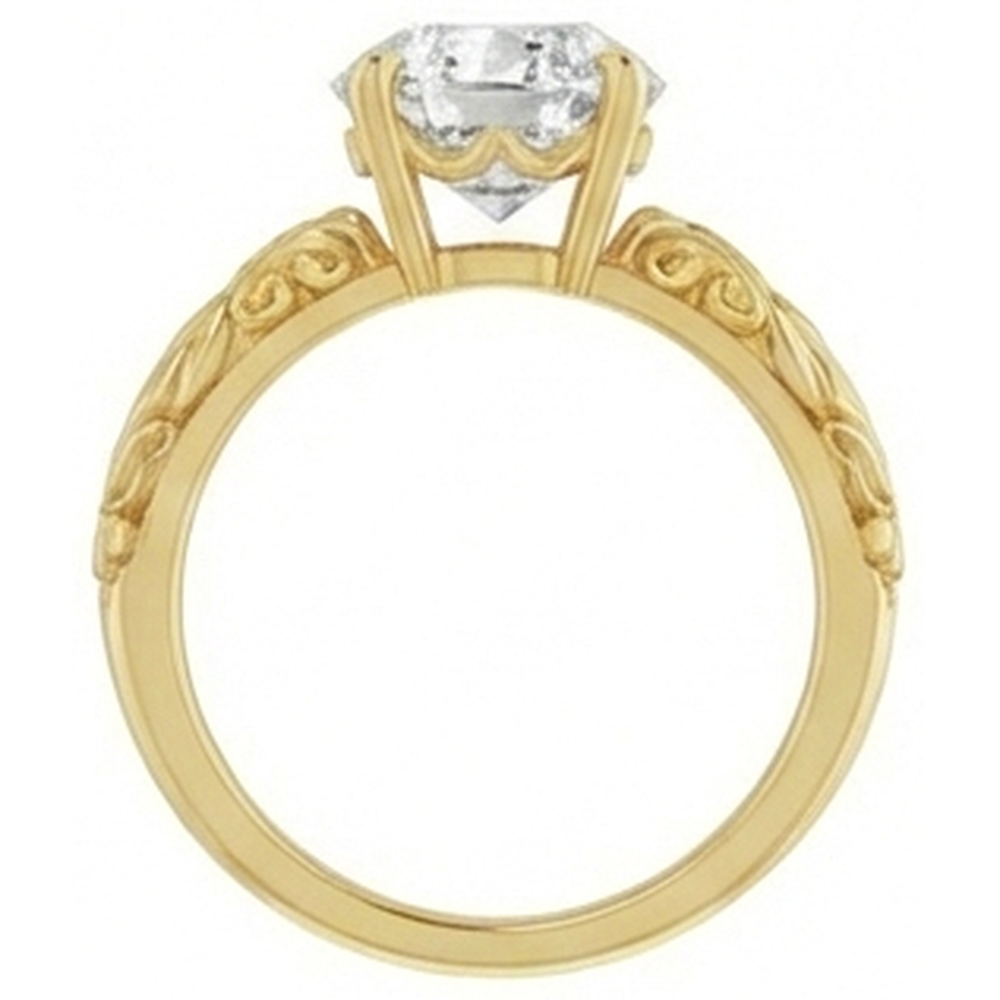 Solitaire Oval Mined Natural Real Diamond ( Not Lab Grown ) Old Cut Antique Style Yellow Gold Ring 3 Carats