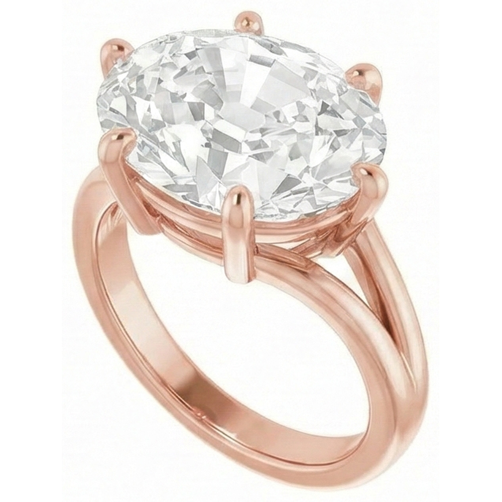 natural oval diamond 8.50ct ring close up detail