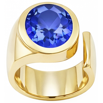 Natural Real ( Not Lab Grown )  Solitaire Oval Tanzanite 2 Carat Ring Gemstone Jewelry