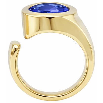 Natural Real ( Not Lab Grown )  Solitaire Oval Tanzanite 2 Carat Ring Gemstone Jewelry