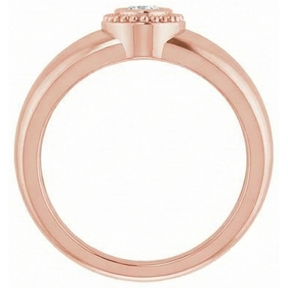 Solitaire Pear Old Cut Natural Earth Mined Diamond Wedding Ring Bezel Set Gold 1 Carat