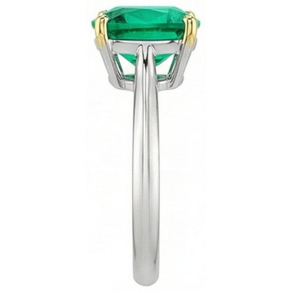 Natural Real ( Not Lab Grown ) Solitaire Ring Gemstone Green Emerald GIA