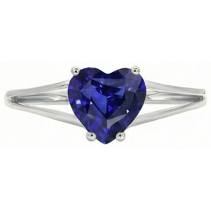 natural heart sapphire 2ct ring side angle