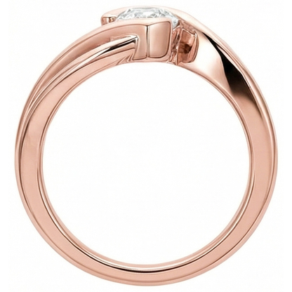 Solitaire Ring Old Cut Pear Natural Earth Mined Diamond Twisted Split Shank 2.25 Carats