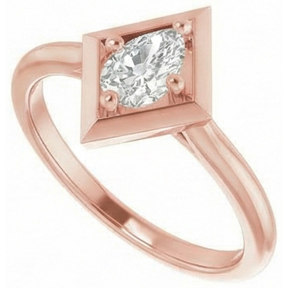 Solitaire Ring Oval Old European Natural Earth Mined Diamond Kite Style 1.55 Carats