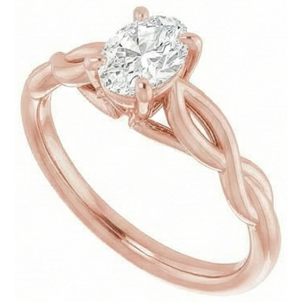 natural oval diamond 2.15ct ring close up detail