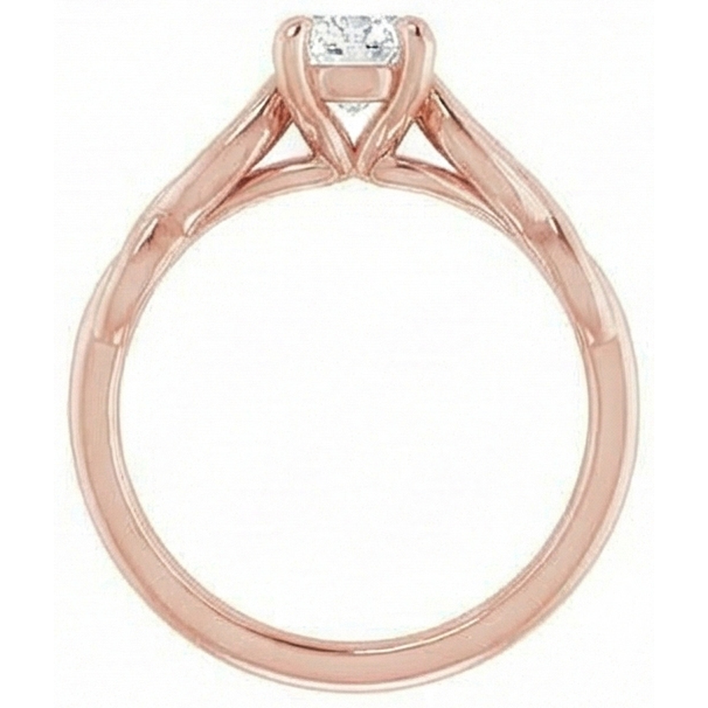natural oval diamond 2.15ct ring profile view