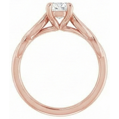natural oval diamond 2.15ct ring profile view