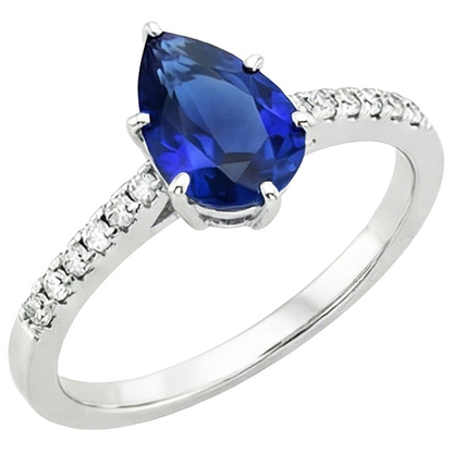 natural round sapphire 5ct ring side angle