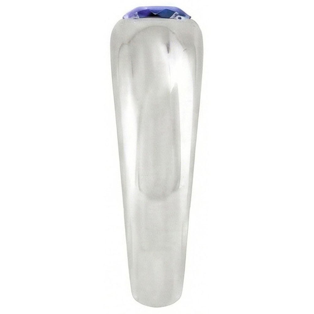 Natural Real ( Not Lab Grown )  Solitaire Ring Round Ceylon Sapphire Flush Set Thick Shank