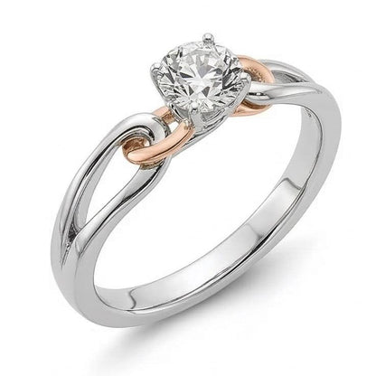 natural round diamond 1ct ring side angle