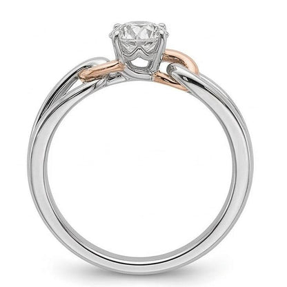 natural round diamond 1ct ring top view