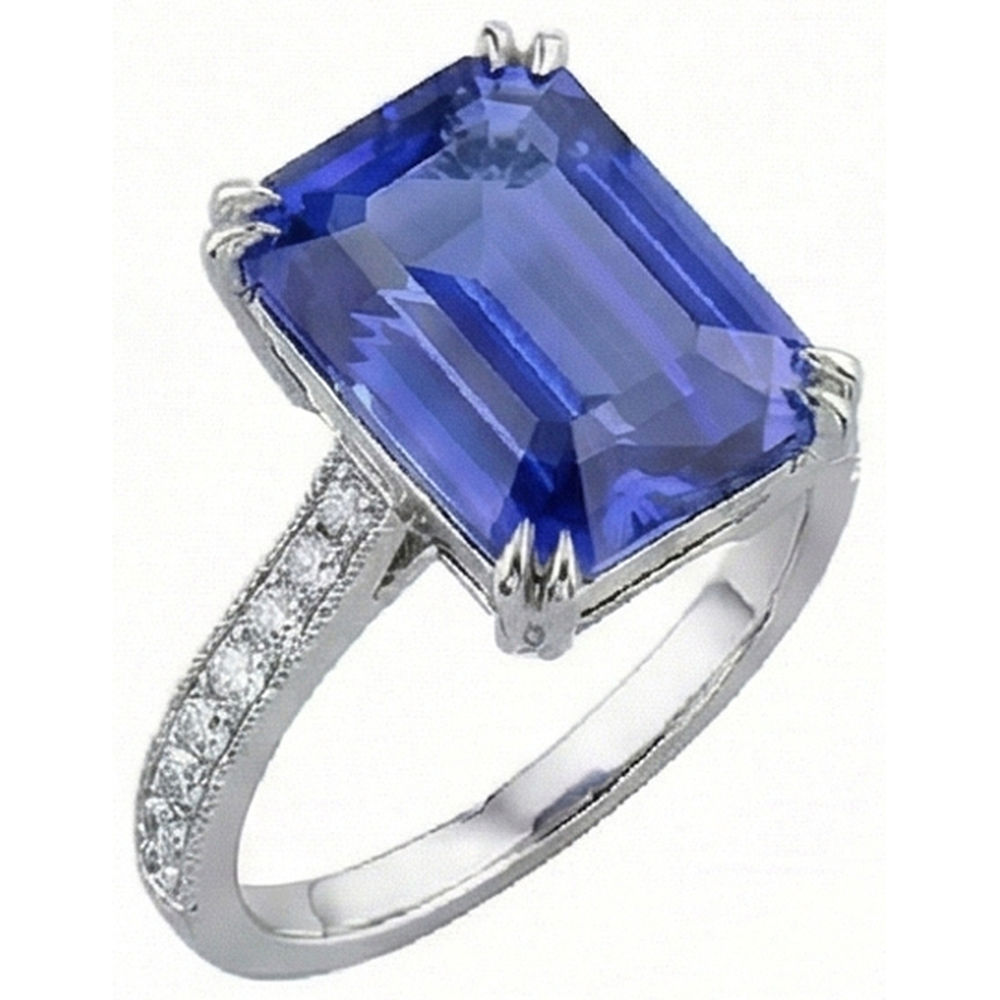 natural emerald sapphire 3ct ring side angle