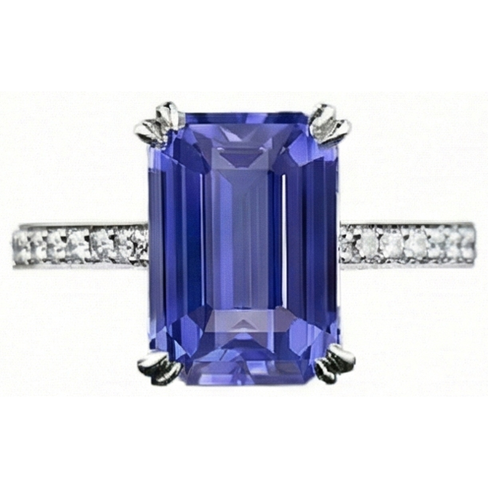 natural emerald sapphire 3ct ring close up detail