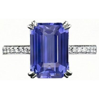 natural emerald sapphire 3ct ring close up detail