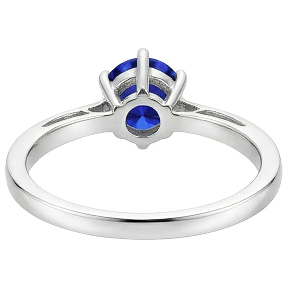 Natural Real ( Not Lab Grown )  Solitaire Round Blue Sapphire Ring 2.50 Carats Tension Style Shank