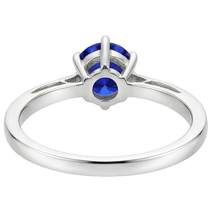 Natural Real ( Not Lab Grown )  Solitaire Round Blue Sapphire Ring 2.50 Carats Tension Style Shank