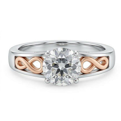 natural round diamond 1.50ct ring side angle
