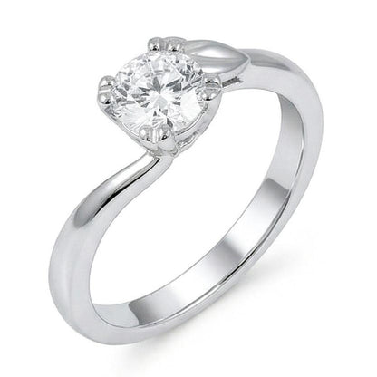 Solitaire Sparkling 1.50 Carats Round Cut Natural Earth Mined Diamond Wedding Ring