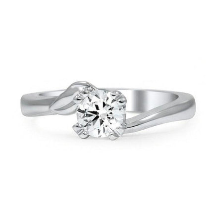 Solitaire Sparkling 1.50 Carats Round Cut Natural Earth Mined Diamond Wedding Ring
