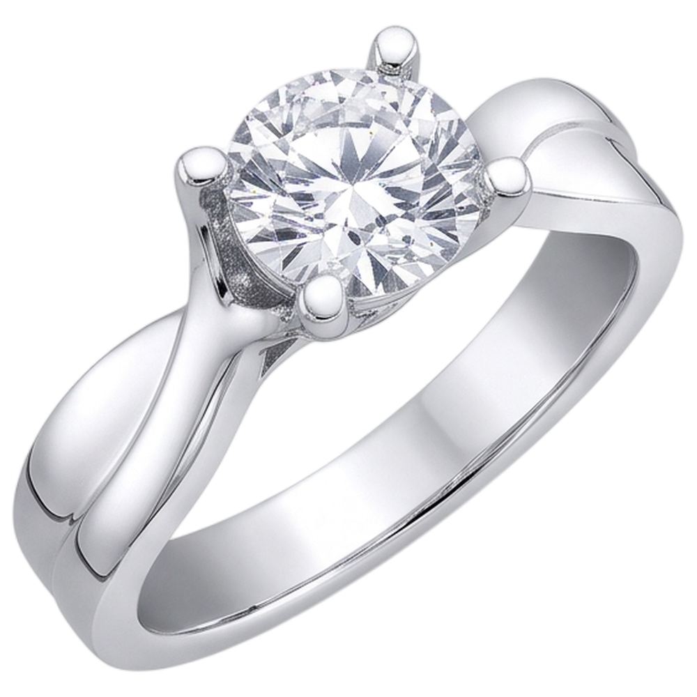 Solitaire Sparkling 2.25 Carat Natural Earth Mined Diamond Engagement Ring Gold White