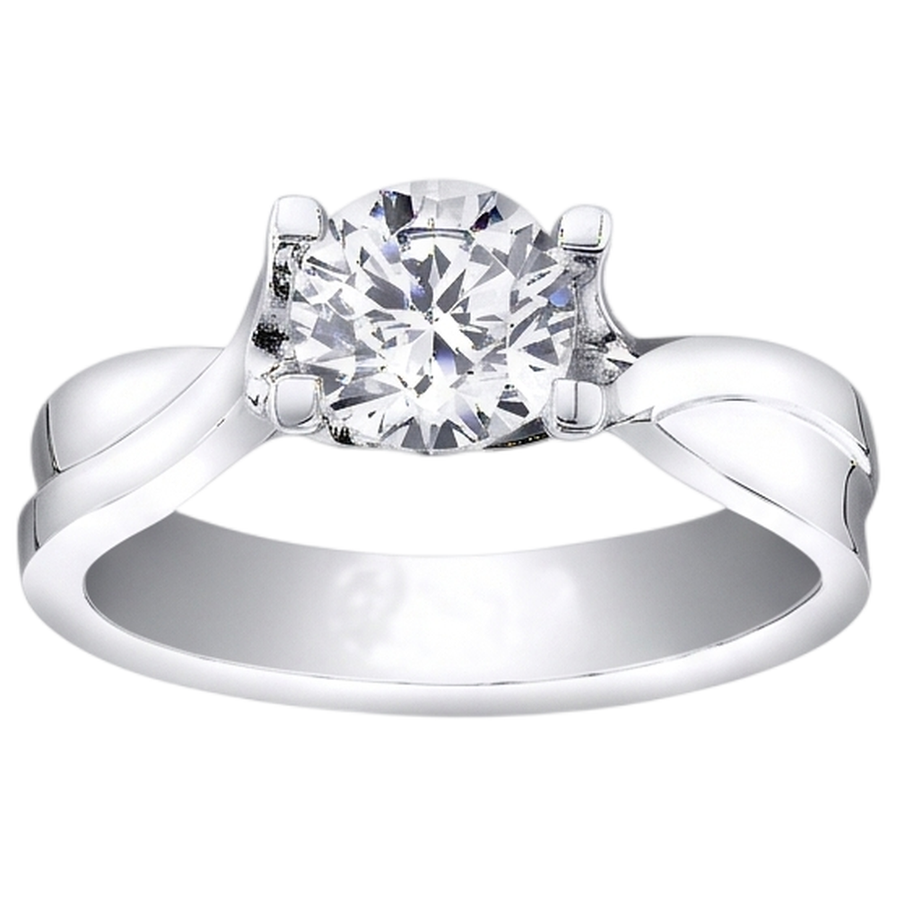 Solitaire Sparkling 2.25 Carat Natural Earth Mined Diamond Engagement Ring Gold White
