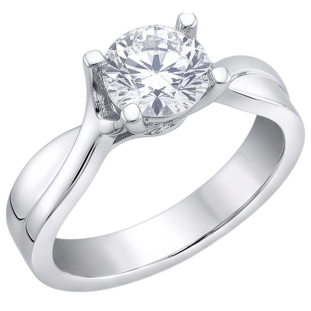 Solitaire Sparkling 2.25 Carat Natural Earth Mined Diamond Engagement Ring Gold White