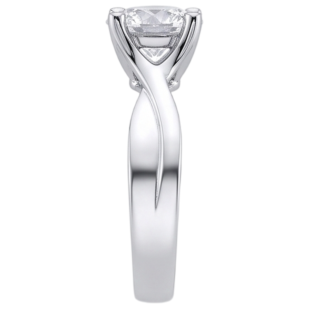 Solitaire Sparkling 2.25 Carat Natural Earth Mined Diamond Engagement Ring Gold White