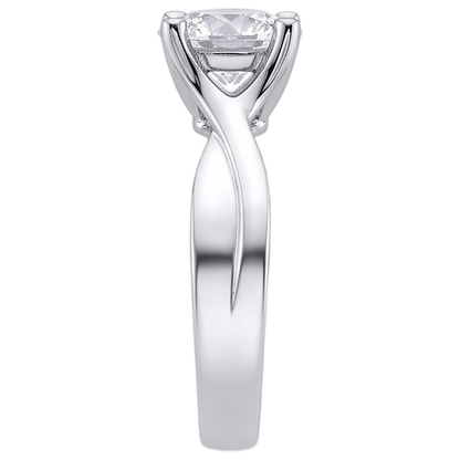 Solitaire Sparkling 2.25 Carat Natural Earth Mined Diamond Engagement Ring Gold White