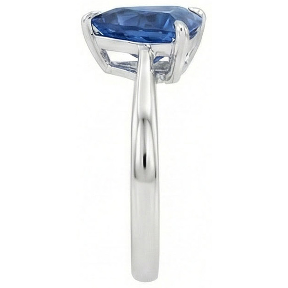 Natural Real ( Not Lab Grown )  Solitaire Trillion Deep Blue Sapphire 1.50 Carats Prong Set Jewelry