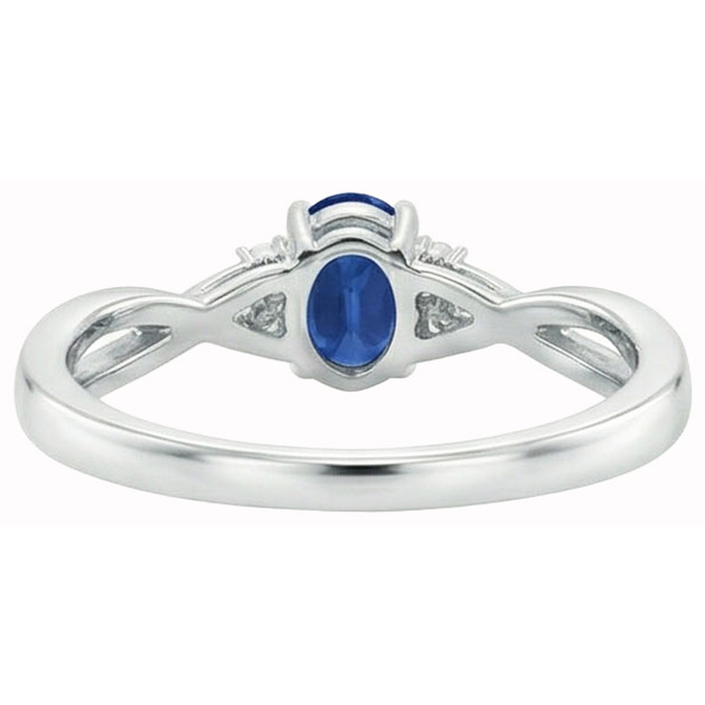 Solitaire With Accents 1.80 Ct Sri Lanka Blue Sapphire Natural Earth Mined Diamonds Ring