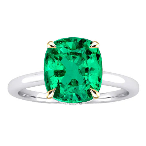 Solitaire Green Emerald Women’s Ring