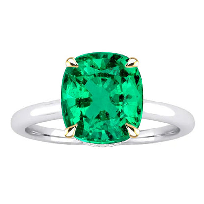 Solitaire Green Emerald Women’s Ring