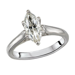 Solitaire Ring Marquise Lab Grown Diamond Jewelry 2.50 Carats