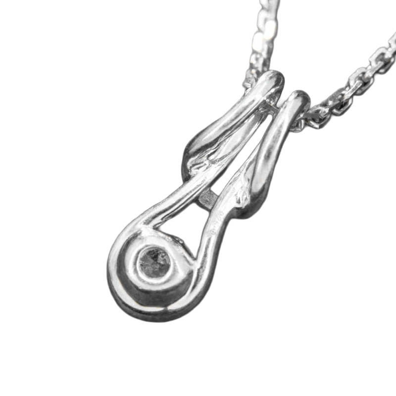 Solitaire GIA CERTIFIED Lab Grown Diamond 1 Carat Love Knot Style Pendant Necklace Women