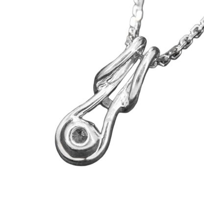 Solitaire GIA CERTIFIED Lab Grown Diamond 1 Carat Love Knot Style Pendant Necklace Women