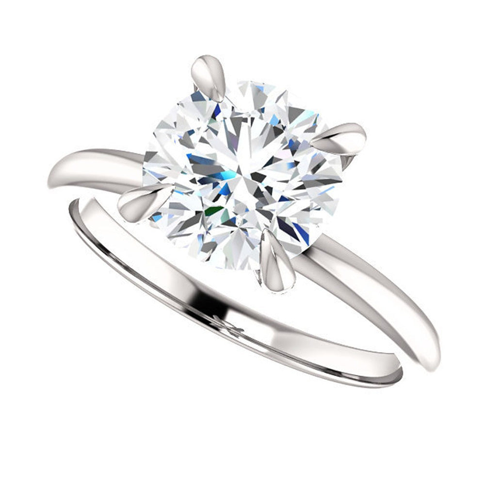 Solitaire Ring Round Old Mine Cut Large Lab Grown Diamond Women’s Jewelry 7 Carats
