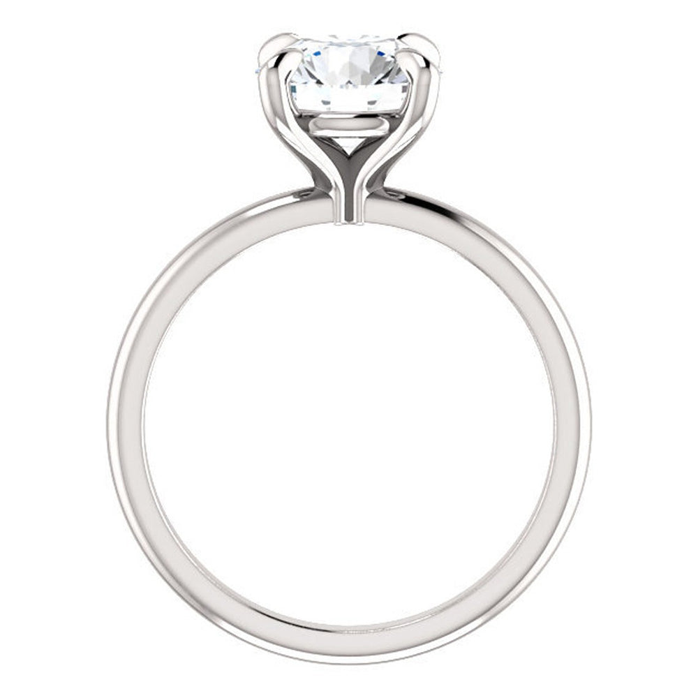 Solitaire Ring Round Old Mine Cut Large Lab Grown Diamond Women’s Jewelry 7 Carats