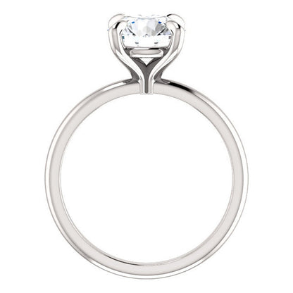 Solitaire Ring Round Old Mine Cut Large Lab Grown Diamond Women’s Jewelry 7 Carats