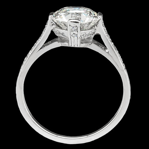 Solitaire Round Ring Accents Prong Set Old Miner Natural Earth Mined Diamonds 2.50 Carats