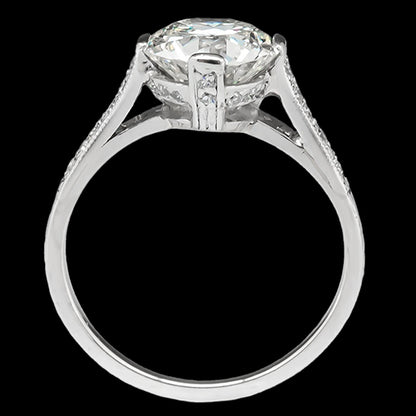Solitaire Round Ring Accents Prong Set Old Miner Natural Earth Mined Diamonds 2.50 Carats