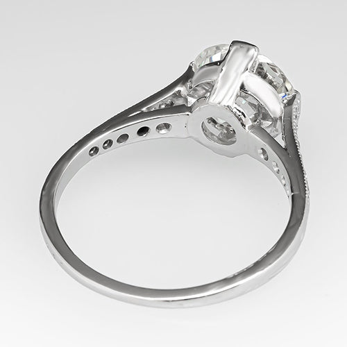 Solitaire With Accents Ring Round Old Miner Genuine Natural Earth Mined Diamonds 2.50 Carats