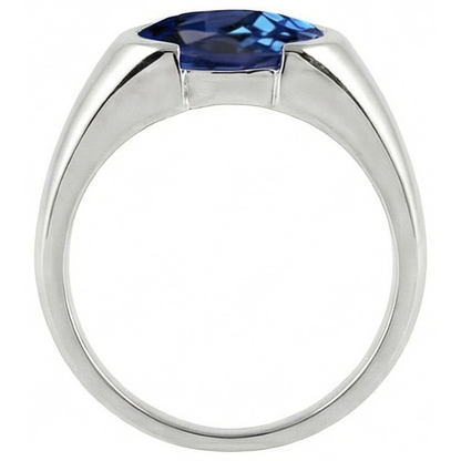 Natural Real ( Not Lab Grown )  Sparkling 2 Carat Oval Ceylon Blue Sapphire Solitaire Ring